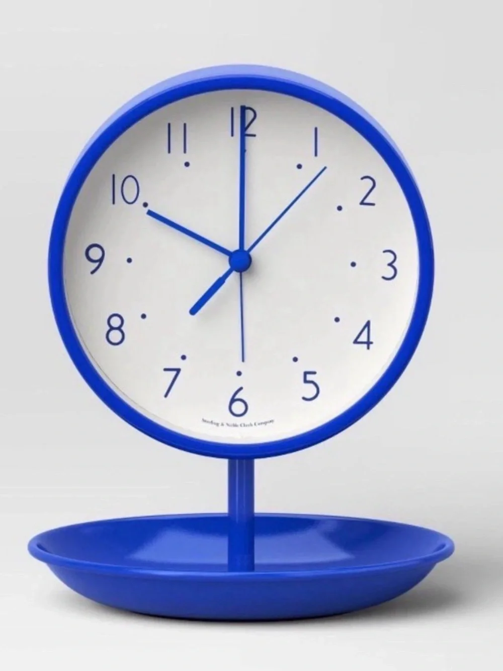 Blue Retro Alarm Clock with Trinket Tray - NWT